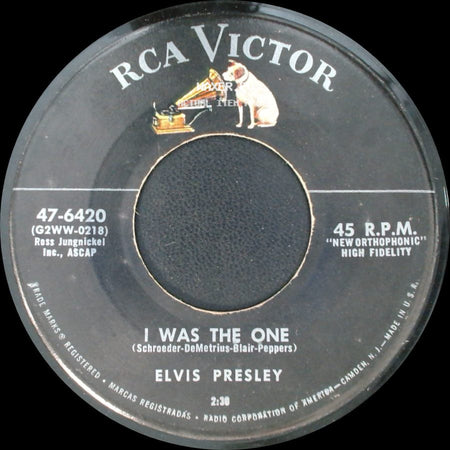 Elvis Presley - I Was The One / Heartbreak Hotel side A
