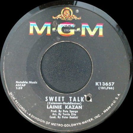 Lainie Kazan - Sweet Talk / Kiss Tomorrow Goodbye side A