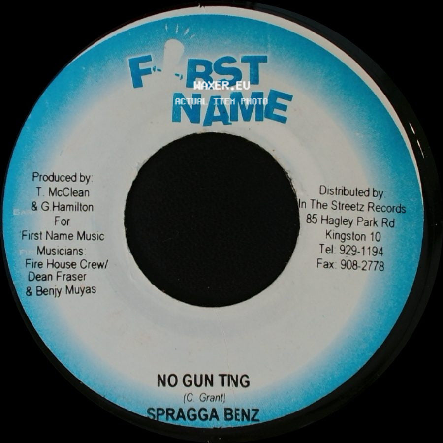Spragga Benz / Sugar Slick - No Gun Ting / Without Your Love side A