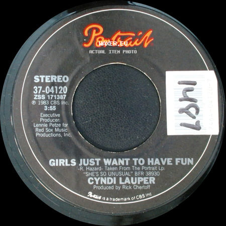 Cyndi Lauper - Girls Just Want To Have Fun / Right Track Wrong Train side A