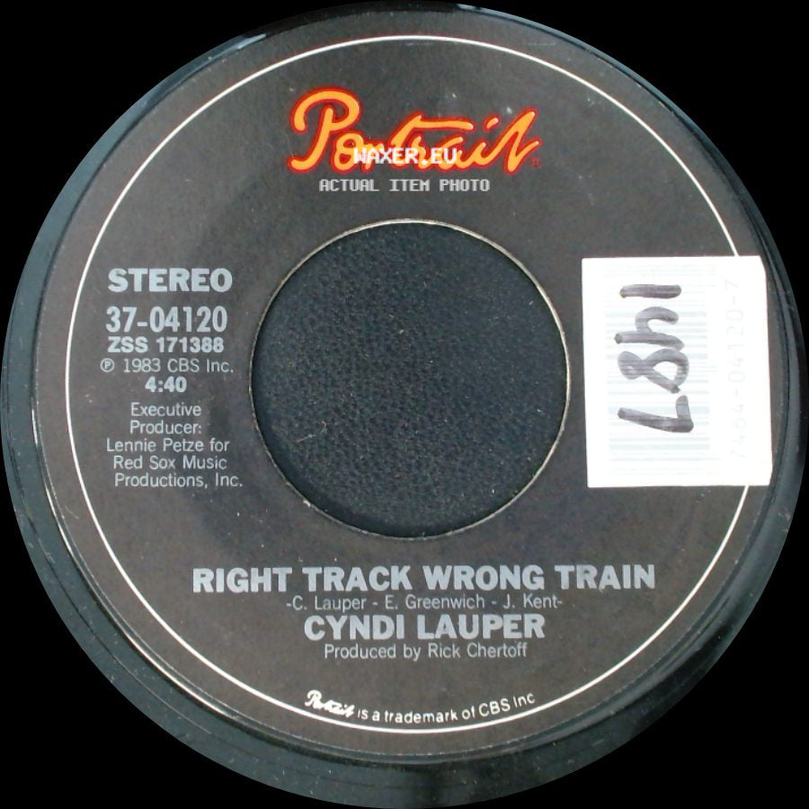 Cyndi Lauper - Girls Just Want To Have Fun / Right Track Wrong Train side B