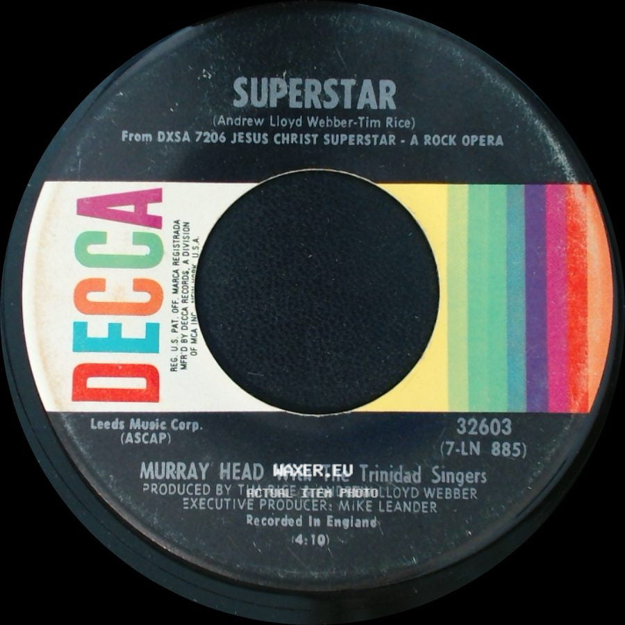 Murray Head With The Trinidad Singers / The Andrew Lloyd Webber Orchestra - Superstar / John Nineteen Forty-One side A