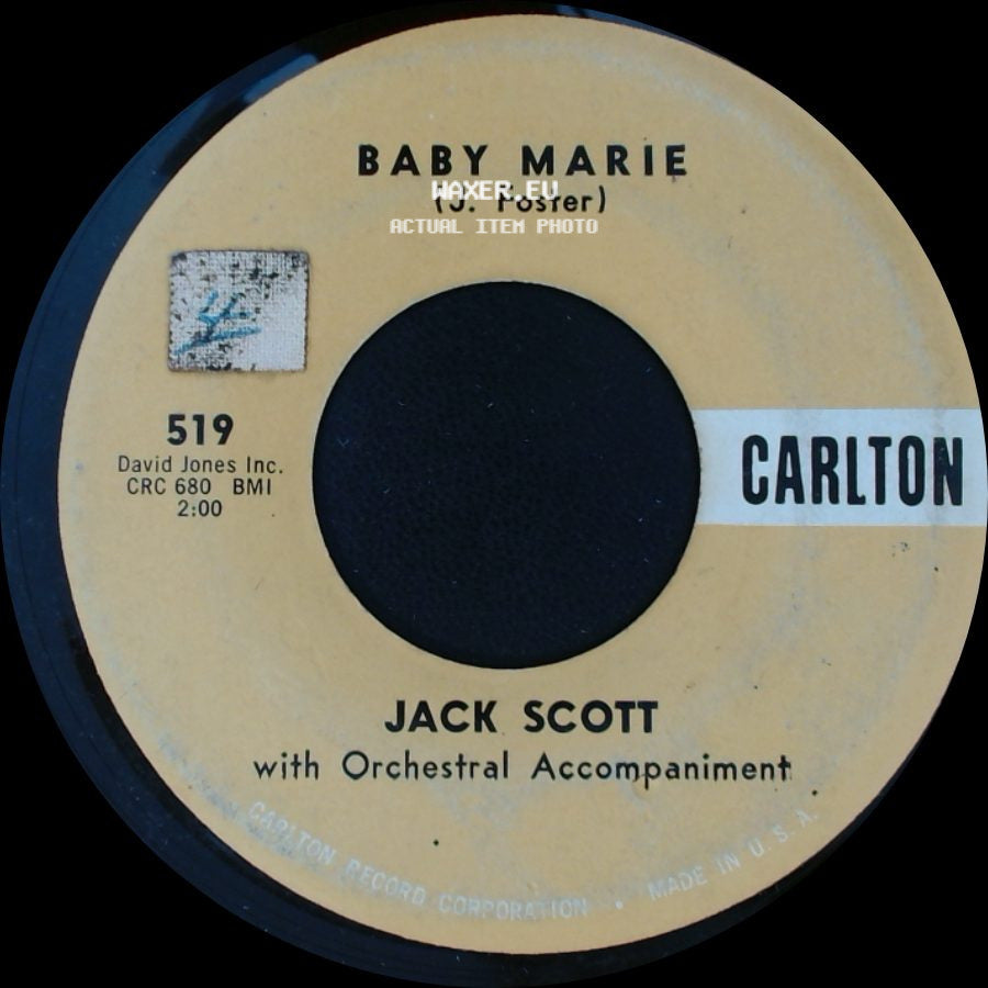 Jack Scott - There Comes A Time / Baby Marie side B