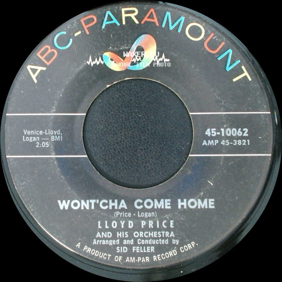 Lloyd Price And His Orchestra - Won'tcha Come Home / Come Into My Heart side A