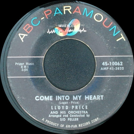Lloyd Price And His Orchestra - Won'tcha Come Home / Come Into My Heart side B