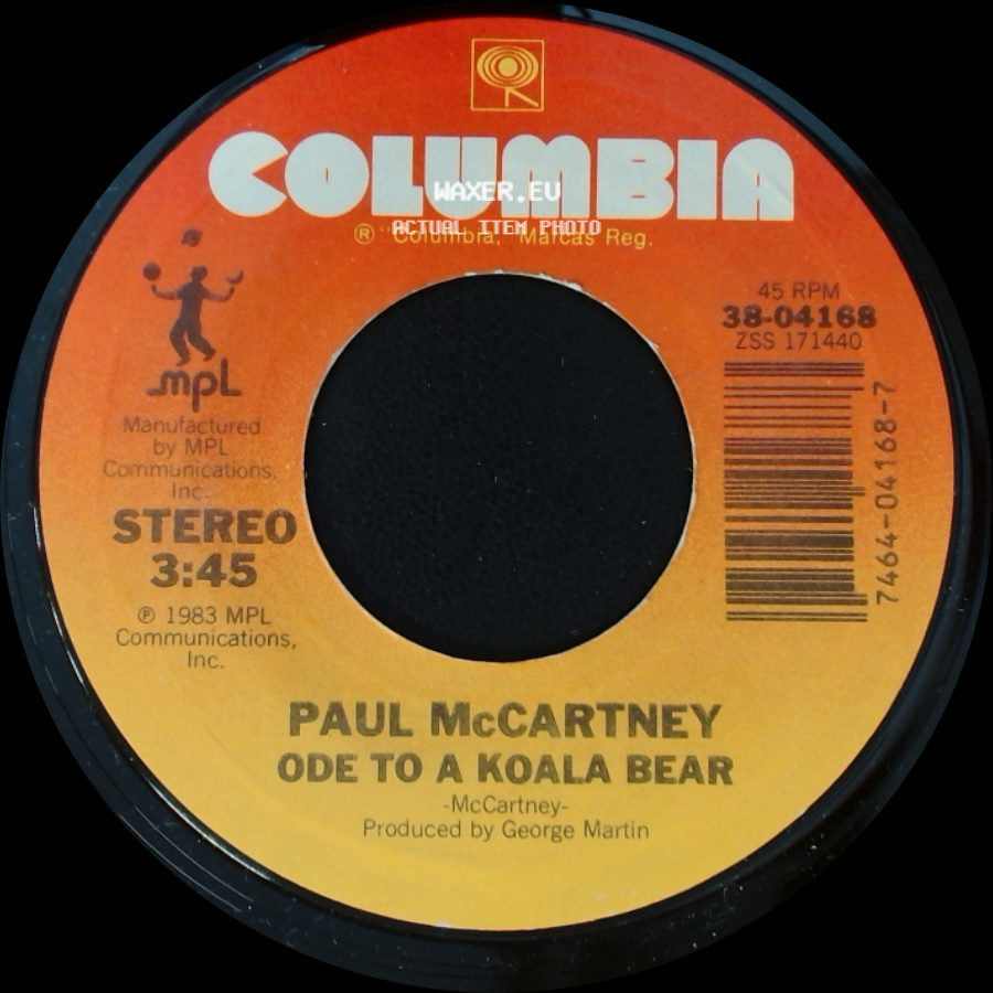 Paul Mccartney / Paul Mccartney And Michael Jackson - Ode To A Koala Bear / Say Say Say side A