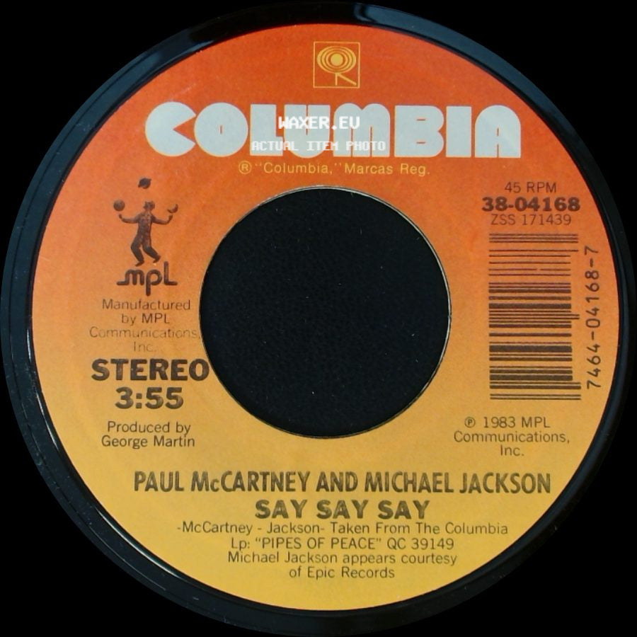 Paul Mccartney / Paul Mccartney And Michael Jackson - Ode To A Koala Bear / Say Say Say side B
