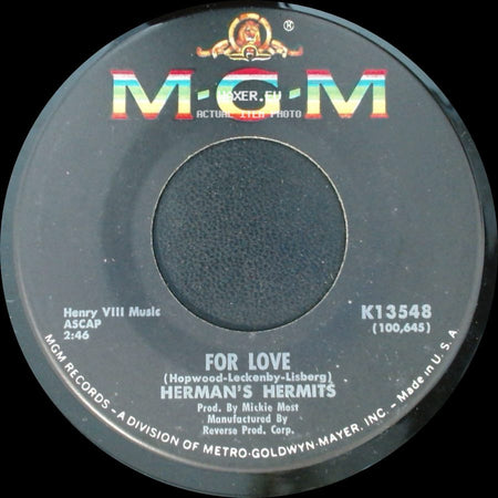 Herman's Hermits - For Love / This Door Swings Both Ways side A