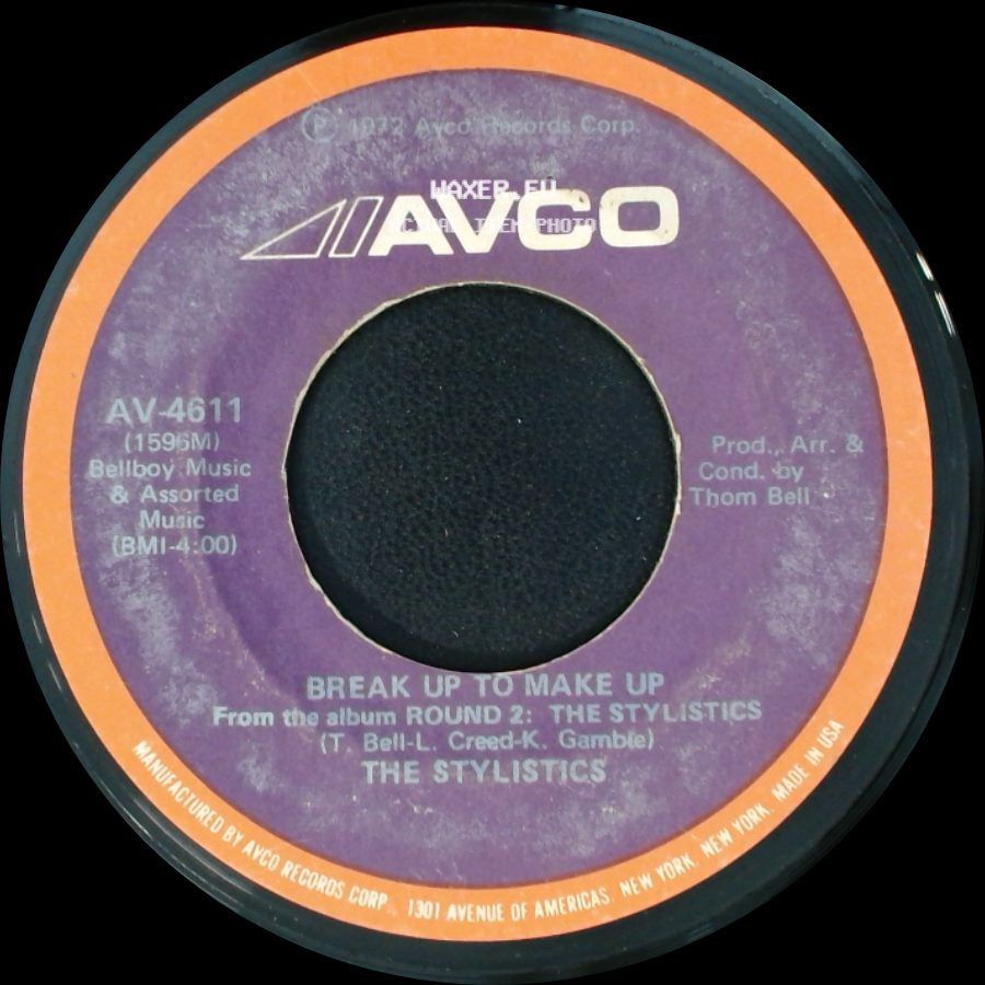 The Stylistics - You And Me / Break Up To Make Up side B