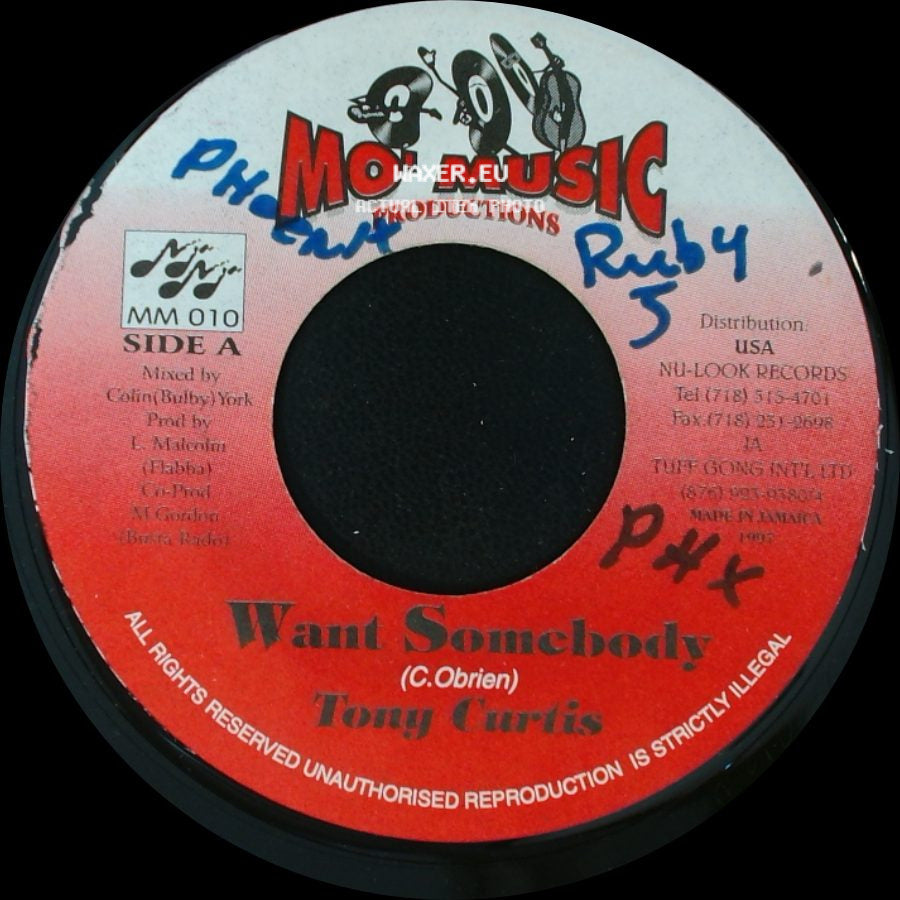 Tony Curtis / Ricky (Mad Man) Myrie - Want Somebody / Version 2002 side A