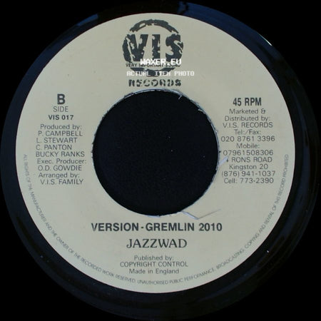 Gregory Isaacs / Jazzwad - Deportee Inna Winter Coat / Version - Gremlin 2010 side B