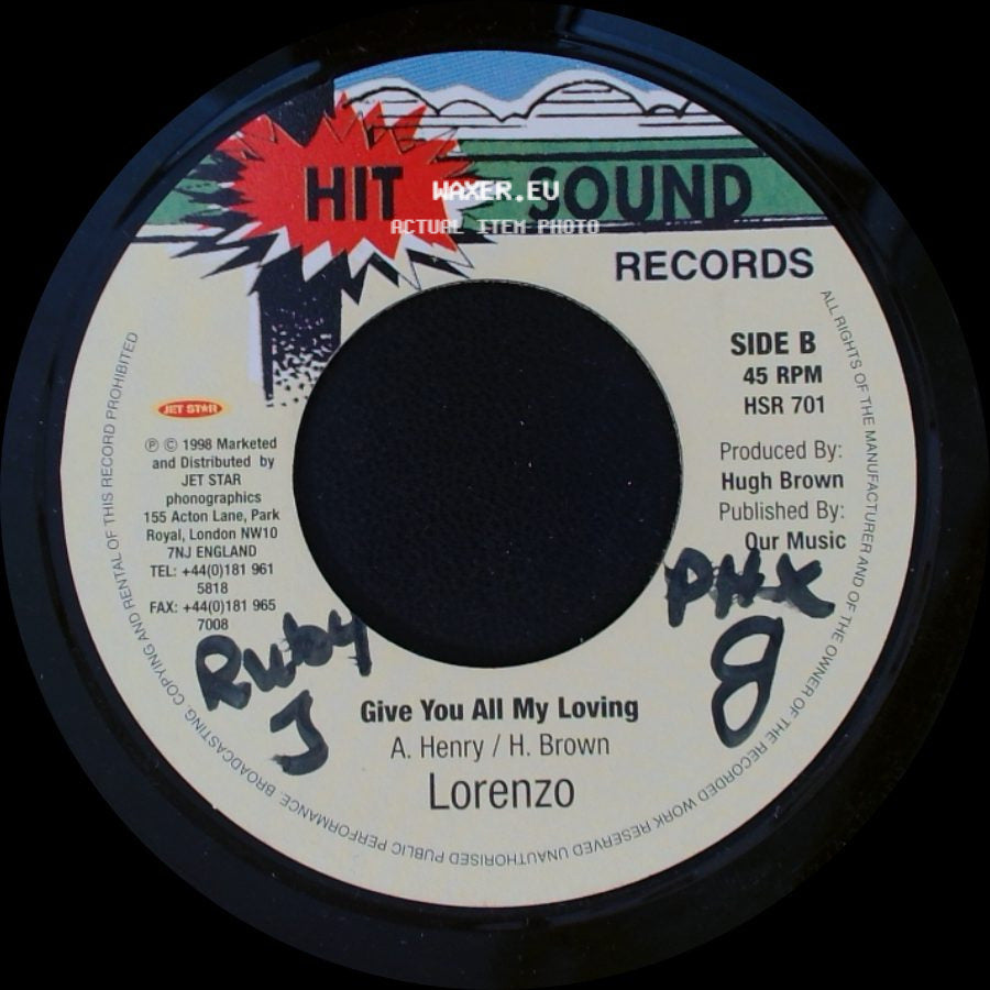 Admiral Tibbett / Lorenzo - Think You Have Everything / Give You All My Loving side B
