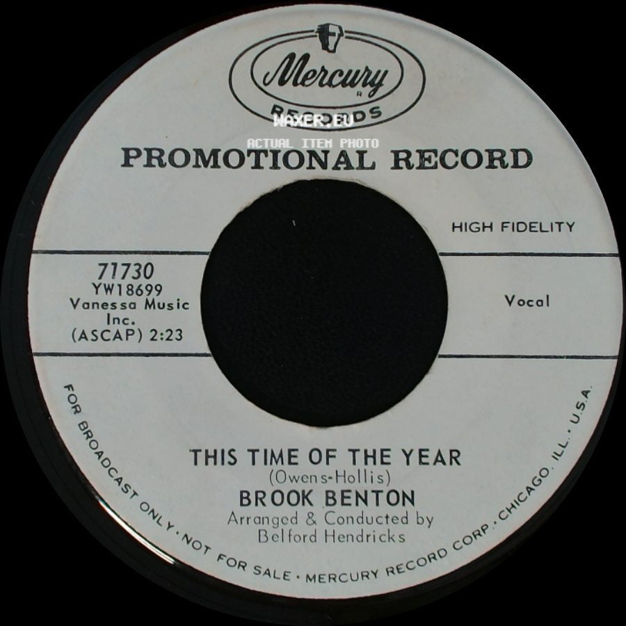 Brook Benton - This Time Of The Year / Merry Christmas, Happy New Year side A