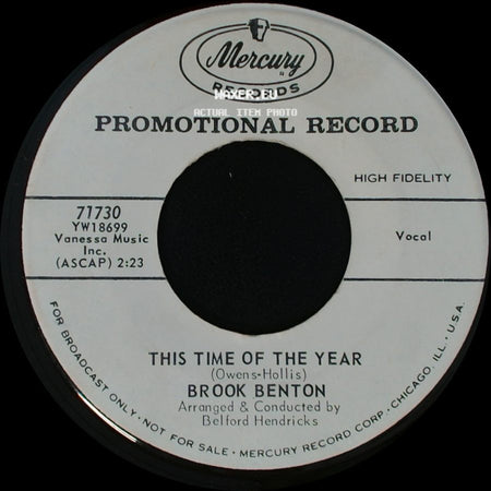 Brook Benton - This Time Of The Year / Merry Christmas, Happy New Year side A