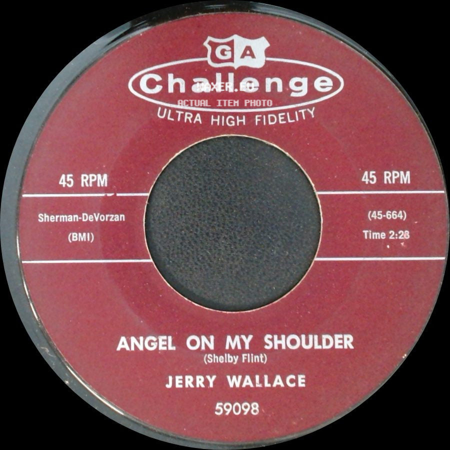 Jerry Wallace - There She Goes / Angel On My Shoulder side B