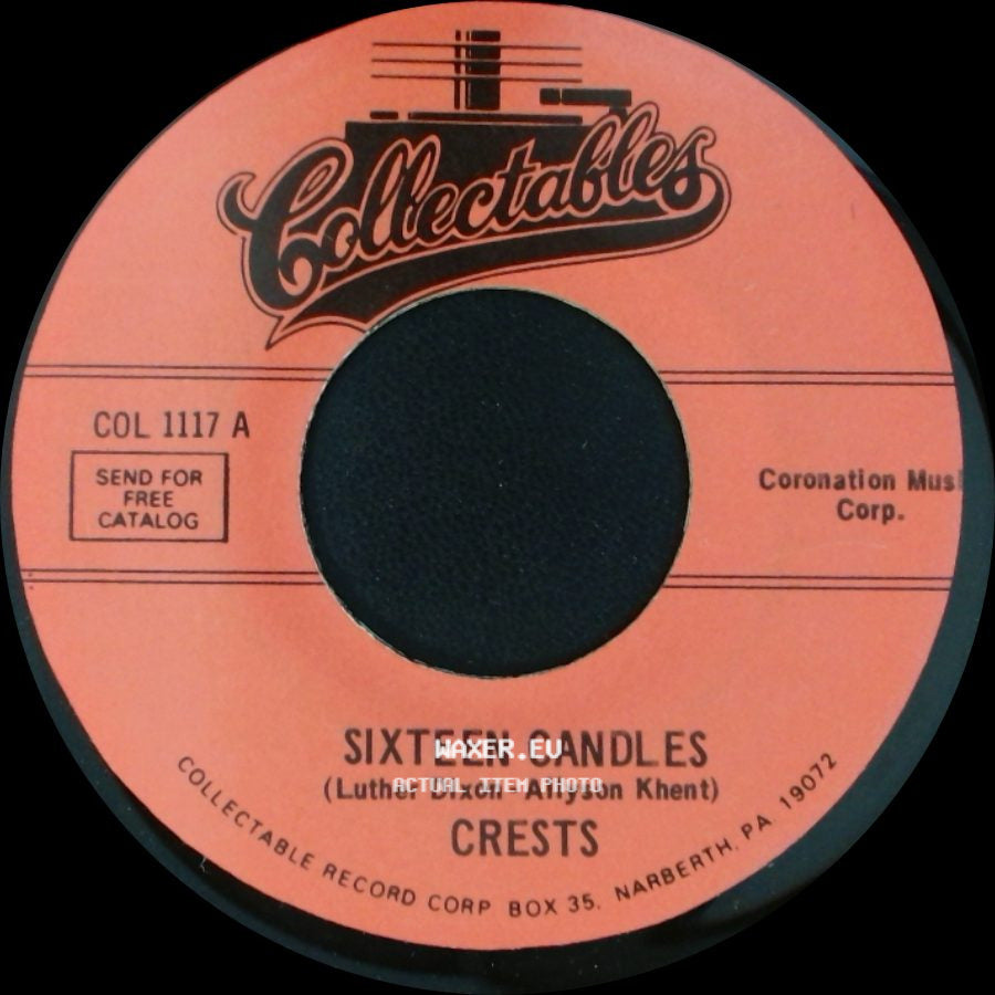 Crests - Beside You / Sixteen Candles side B