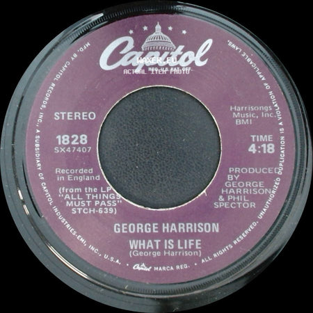George Harrison - Apple Scruffs / What Is Life side B