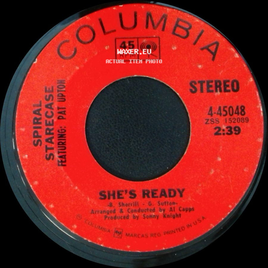 Spiral Starecase Featuring Pat Upton - Judas To The Love We Knew / She's Ready side B