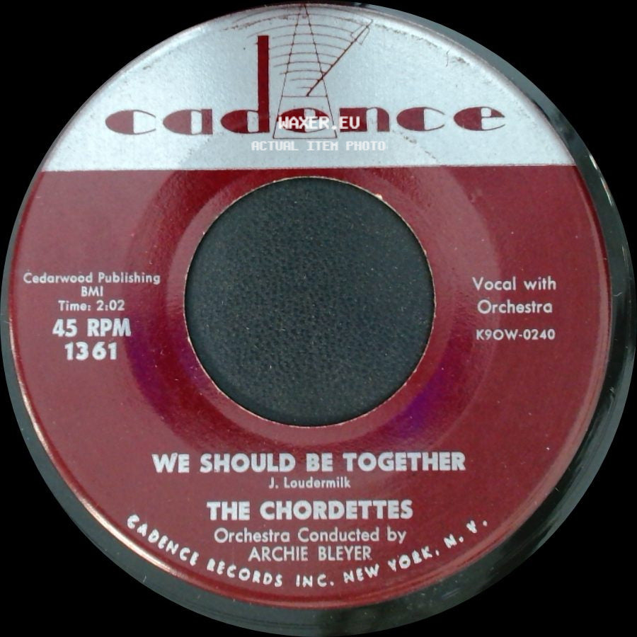 The Chordettes - We Should Be Together / No Other Arms, No Other Lips side A