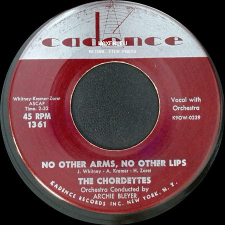 The Chordettes - We Should Be Together / No Other Arms, No Other Lips side B