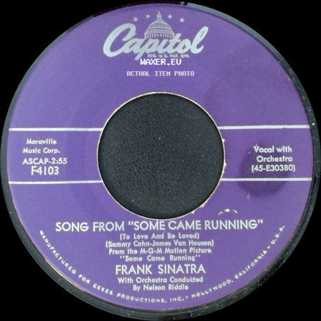 Frank Sinatra - No One Ever Tells You / Song From "Some Came Running" side B
