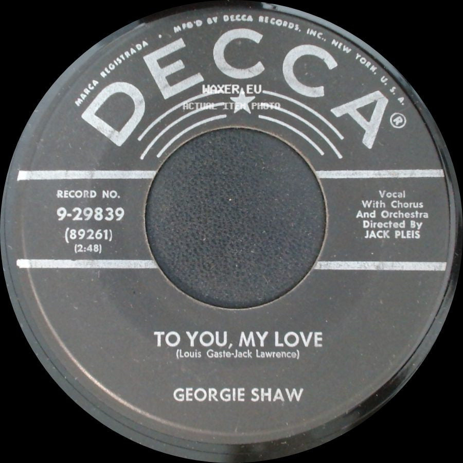 Georgie Shaw - To You, My Love / Fallen Angel (Are You Sorry) side A