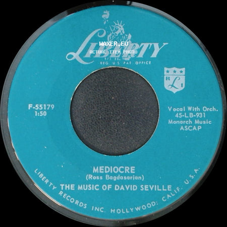 The Music Of David Seville / David Seville And The Chipmunks - Mediocre / Alvin's Harmonica side A
