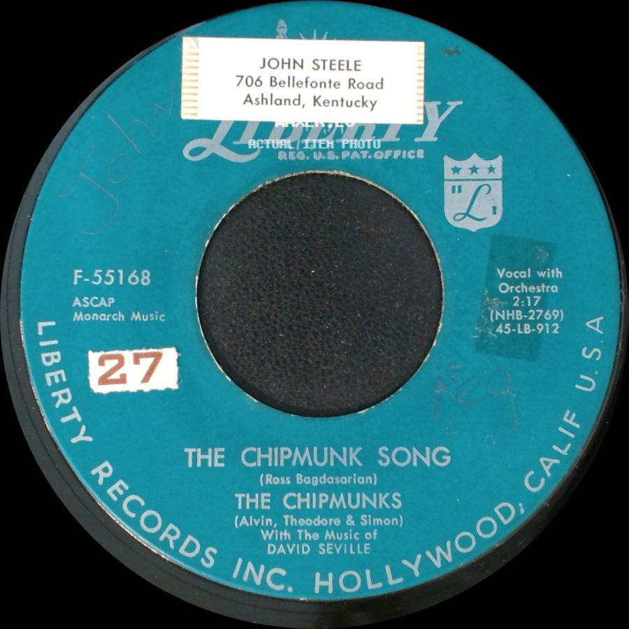 David Seville / The Chipmunks - Almost Good / The Chipmunk Song side B