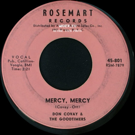 Don Covay & The Goodtimers - Can't Stay Away / Mercy, Mercy side B