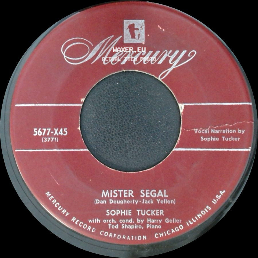 Sophie Tucker - Horse Playing Poppa / Mister Segal side B