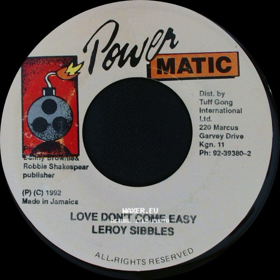 Leroy Sibbles - Version / Love Don't Come Easy side B