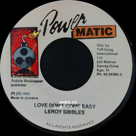 Leroy Sibbles - Version / Love Don't Come Easy side B
