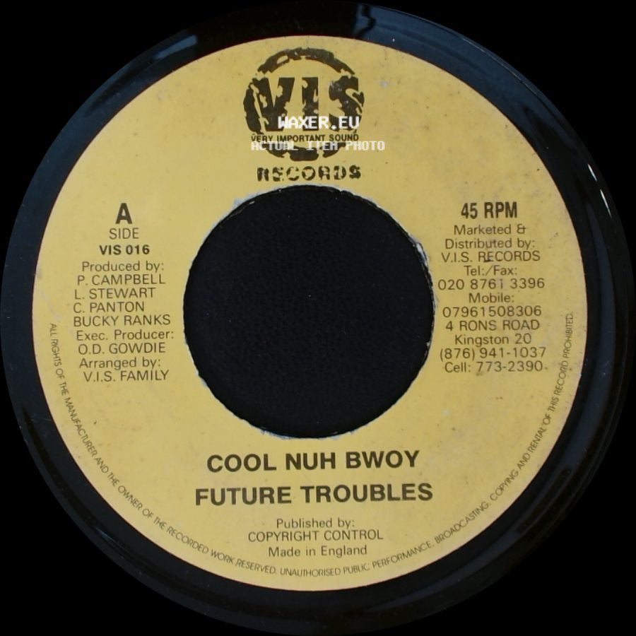 Bucky Ranks / Jazzwad - Cool Nuh Bwoy Future Troubles / Version - Gremlin 2010 side A