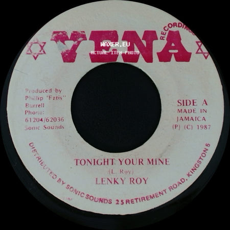Lenky Roy - Tonight Your Mine / Version side A