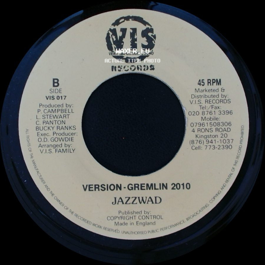 Gregory Isaacs / Jazzwad - Deportee Inna Winter Coat / Version - Gremlin 2010 side B