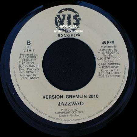Gregory Isaacs / Jazzwad - Deportee Inna Winter Coat / Version - Gremlin 2010 side B