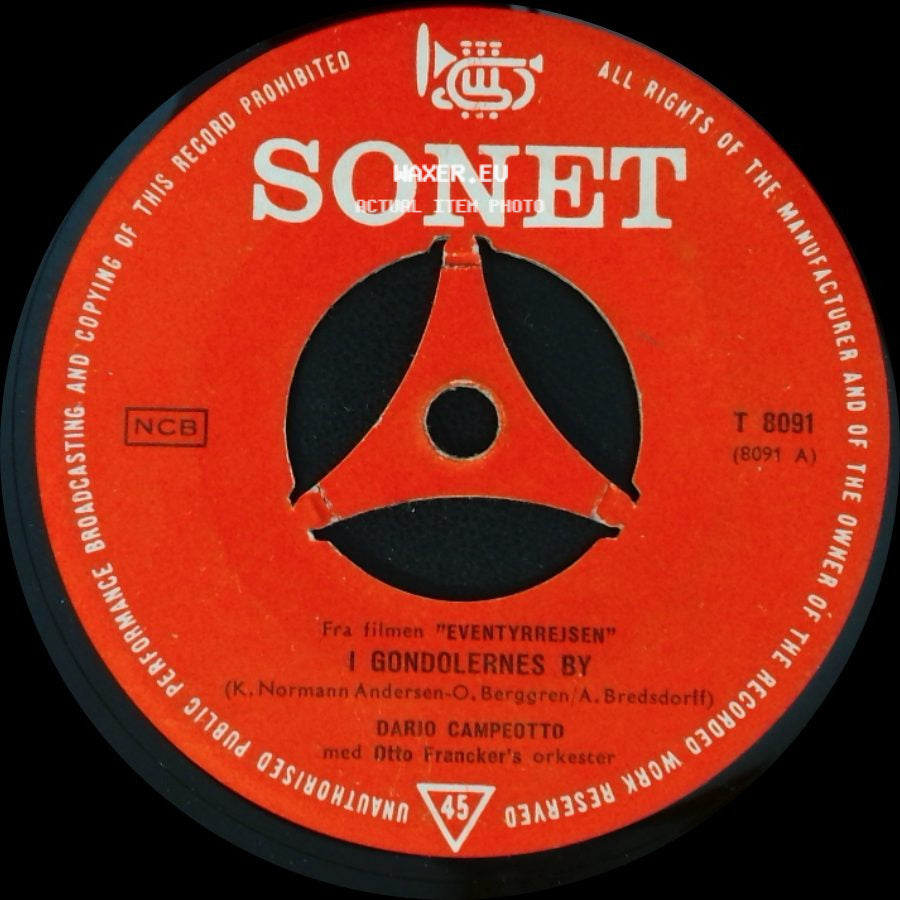 Dario Campeotto Med Otto Francker's Orkester / Dario Campeotto - En Italiener / I Gondolernes By side B
