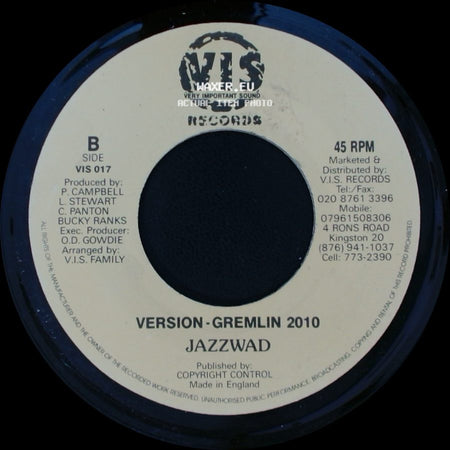Gregory Isaacs / Jazzwad - Deportee Inna Winter Coat / Version - Gremlin 2010 side B