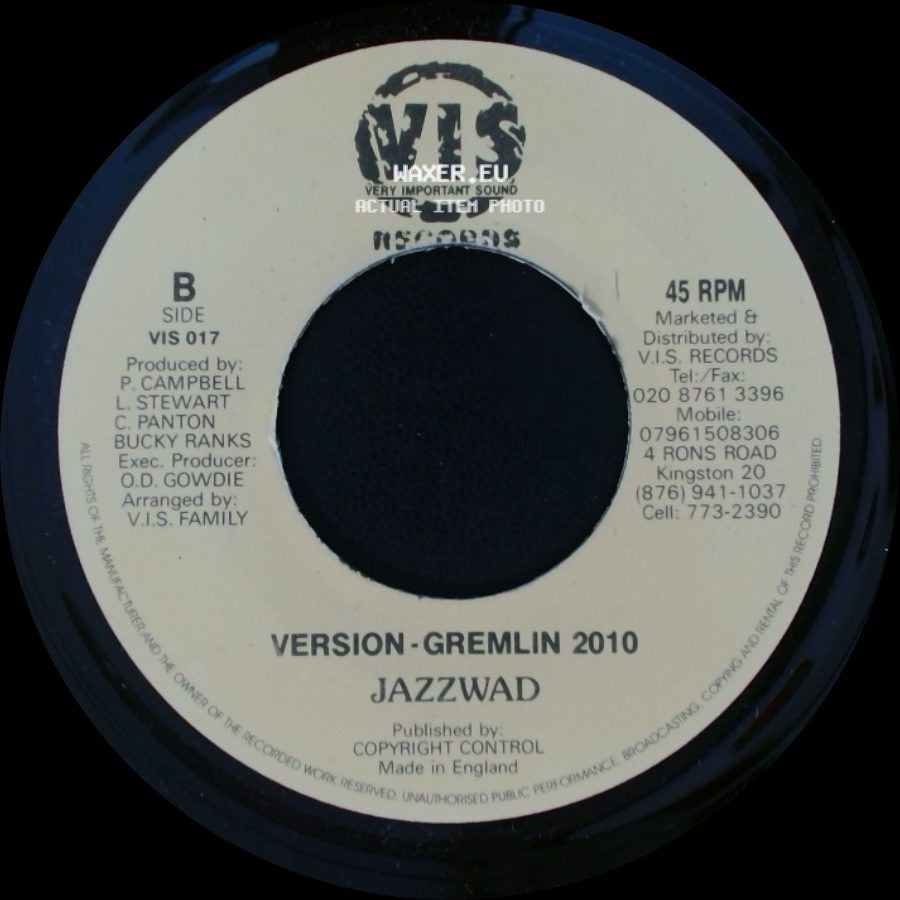 Gregory Isaacs / Jazzwad - Deportee Inna Winter Coat / Version - Gremlin 2010 side B