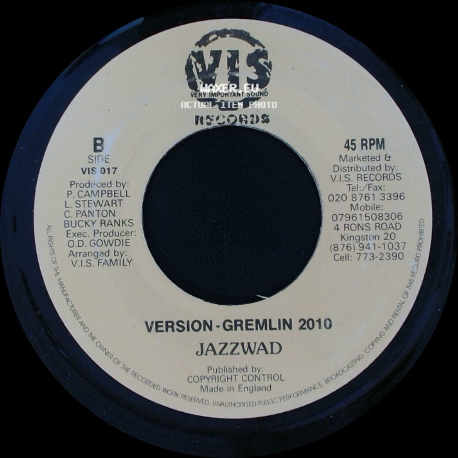 Gregory Isaacs / Jazzwad - Deportee Inna Winter Coat / Version - Gremlin 2010 side B