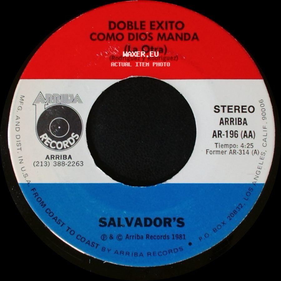 Salvador's - Doble Exito Como Dios Manda (La Otra) / Doble Exito Derrumbes side A