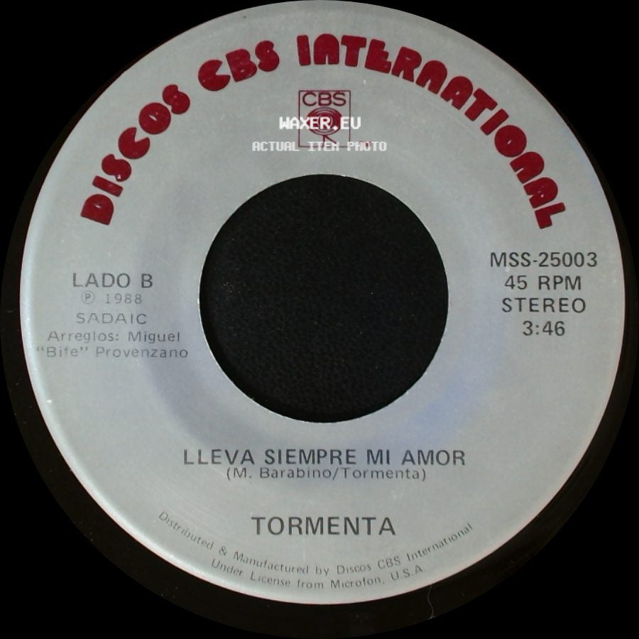 Tormenta - Todo Te Esta Recordando / Lleva Siempre Mi Amor side B