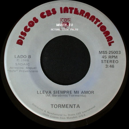 Tormenta - Todo Te Esta Recordando / Lleva Siempre Mi Amor side B