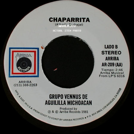 Grupo Vennus De Aguillilla Michoacan - Me Ire / Chaparrita side B