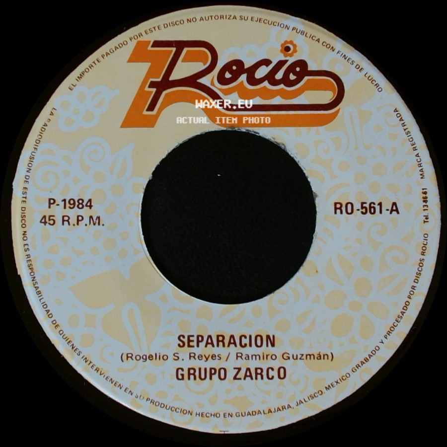 Grupo Zarco - Separacion / Te Reto side A