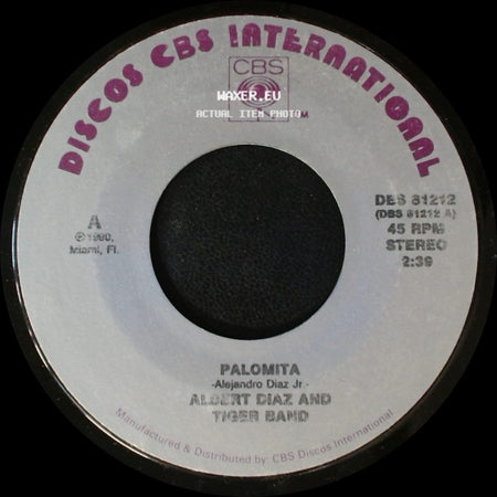 Albert Diaz And Tiger Band - Palomita / Tu Me Besas side A