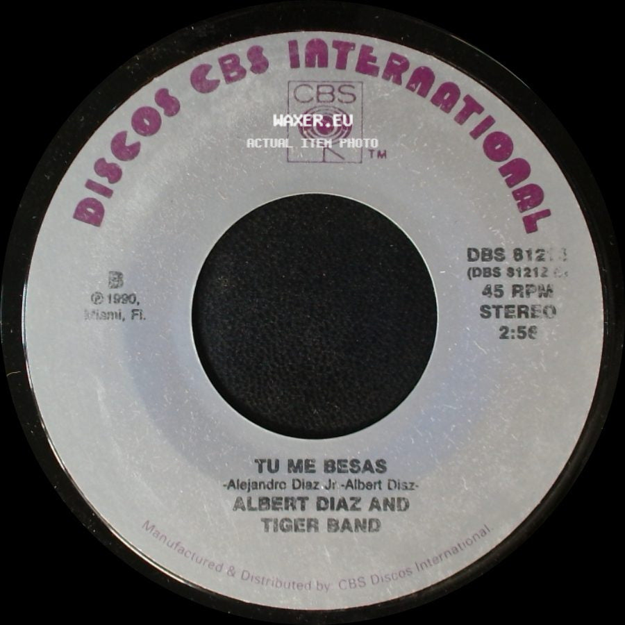 Albert Diaz And Tiger Band - Palomita / Tu Me Besas side B