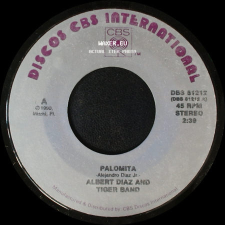 Albert Diaz And Tiger Band - Palomita / Tu Me Besas side A