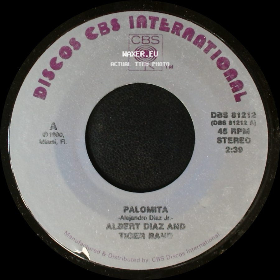 Albert Diaz And Tiger Band - Palomita / Tu Me Besas side A