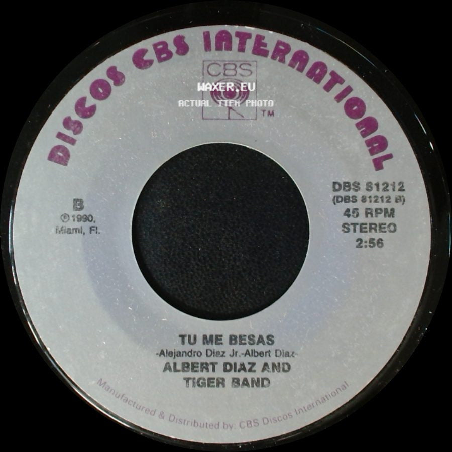 Albert Diaz And Tiger Band - Palomita / Tu Me Besas side B